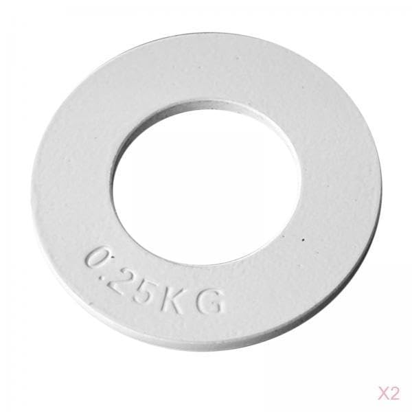 LOOM TREE® 2pcs Steel Fractional Weight Plate Micro Plates Weights White 0.25kg | Fitness Running & Yoga | Strength Training | Weight Plates-image-27