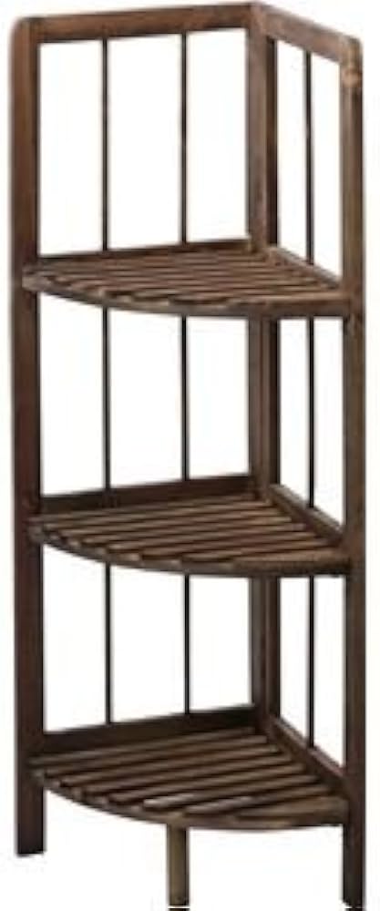 Amazon｜コーナーラック フォールディングシェルフコーナー 【3段