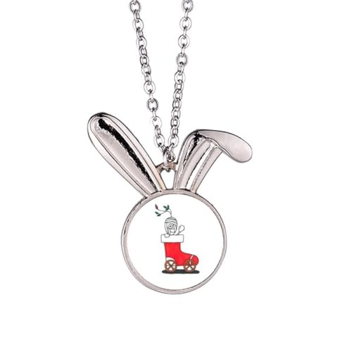 Collier lapin de Noël traîneau pour vos tenues de réveillon