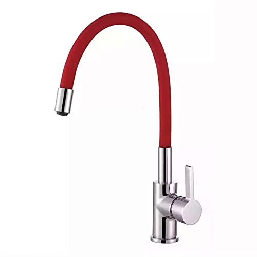 Robinet de cuisine avec tuyau en laiton chromé haute durabilité