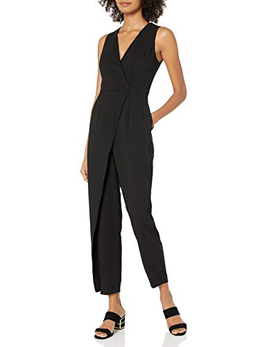 BCBGeneration Women's Vest Jumpsuit, Black, 4