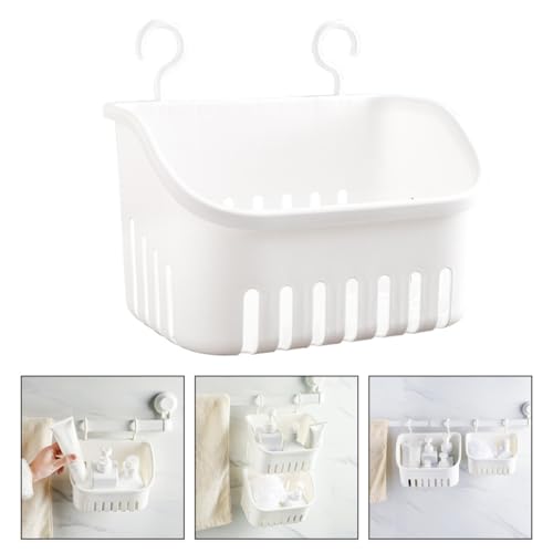 Yardenfun Multi-function Hanging Shower Basket Small Size Wall-mounted Bath Accessory Convenient Toiletry Organizer for Household Bathroom Storage - Thumbnail 7