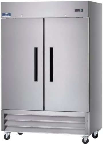 Arctic Air AR49 54" Two Section Two Solid Doors Reach-in Commercial Refrigerator, 49 Cubic Feet, 115v, Stainless Steel