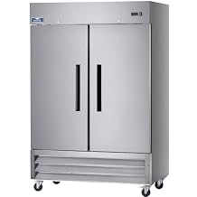 Arctic Air AR49 54" Two Section Two Solid Doors Reach-in Commercial Refrigerator, 49 Cubic Feet, 115v, Stainless Steel