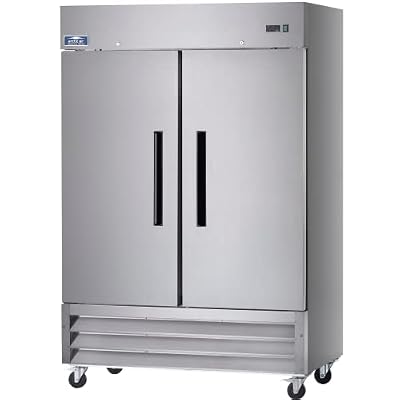 Arctic Air AR49 54 Two Section Two Solid Doors Reach-in Commercial Refrigerator, 49 Cubic Feet, 115v, Stainless Steel