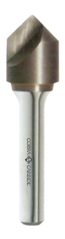 38160 Micro Grain Solid Carbide Countersink, Uncoated (Bright) Finish, Single Flute, 3/4" Shank Diameter, 60 Degrees Point, 1-1/4" Size (Pack of 1)