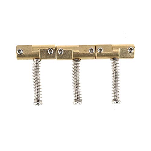 Wilkinson WTB 2-1/8" 54mm Vintage-style Compensated Brass Guitar Tele Saddles Set for Fender