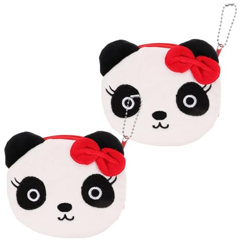 2pcs Cartoon Panda Coin Purse Zipper Wallet for Boys and Girls Lightweight and Small Wallet for Loose Change and Cards Adorable Design for Travel and Everyday Use