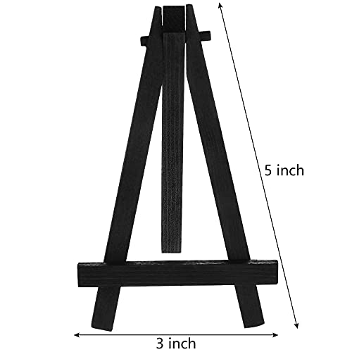 image for Chuangdi 12 Pieces 5 Inch Mini Wood Display Easel, Holder for Small Ca