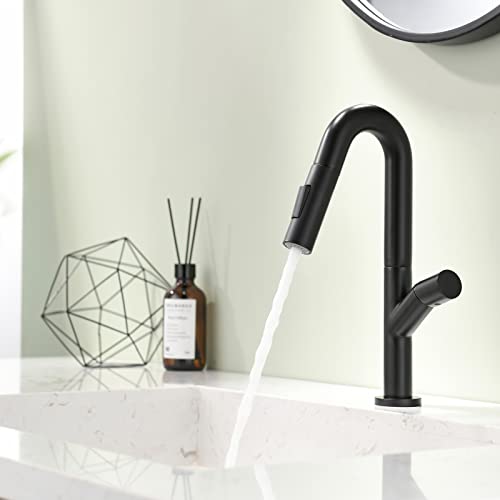 Robinet de cuisine for eau chaude et froide avec douchette Pull Down laiton