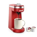 CHULUX Single Serve Coffee Maker for K Cup Pod, Compact Coffee Machine, Red