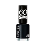 Rimmel London Smalto Unghie 60 Seconds Super Shine - Asciugatura Rapida e Lunga Durata - 900 Rita's Black - 8 ml