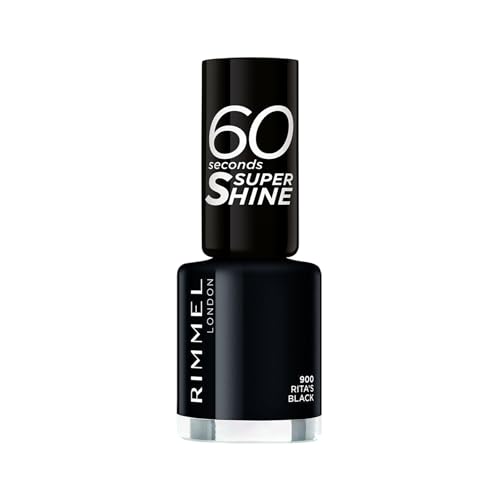 Rimmel London Super, Nagellack, dunkelgrauer Glanz, 8 ml (1er Pack)