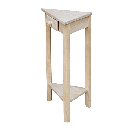 International Concepts Corner Accent Table, Unfinished #TOP1