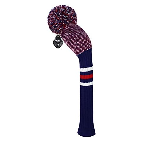 Knit Woods Golf Club Head Cover with Tag Cover