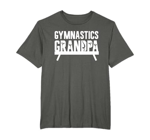 Gymnastics Grandpa Of A Gymnast Grandfather T-Shirt