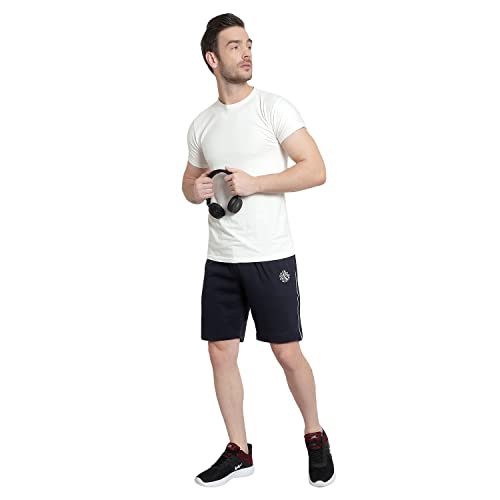 Image of DIA A DIA Men's Cotton Shorts with Zipper Pockets - Elastic Waist with Drawstring, Comfortable Casual & Gym Shorts for Men, Sizes M to 5XL (28-46 Inch Waist), Plus Sizes