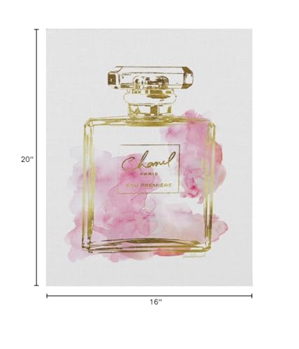 Stupell Industries AGP-107_CN_16X20 Glam Perfume Bottle Gold Pink Stretched Canvas Wall Art thumb #9