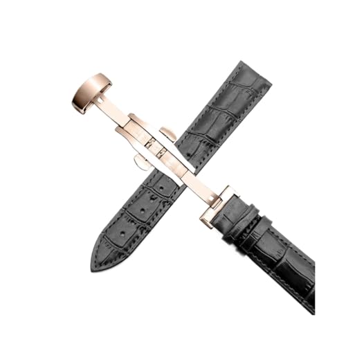 Correa de cuero para reloj intercambiable compatible con cajas de 18mm a 24mm
