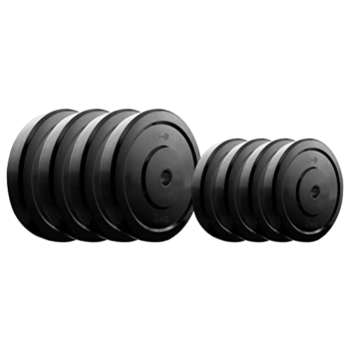 Image of Kore RW Rubber Plate-20KG (2 KG X 4 + 3 KG X 4) Weight Plate, Black
