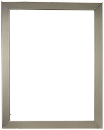 ArtToFrames 13x17 Inch Silver Picture Frame, This 1.2500 Inch Custom Poster Frame is Stainless Steel - Comes with Glass and Corrugated Backing (2WOMFRBW26966-13x17)