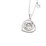 Space & Meteorite - Real Moon Rock Heart Shaped Necklace (From Lunar Meteorite NWA 11788) NASA Space Gifts for Men & Women, Astronomy