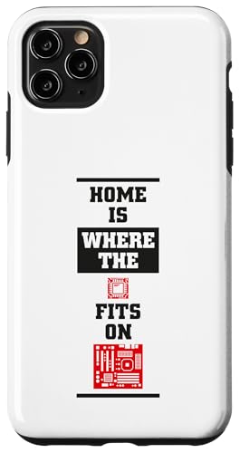 Funny Home Is Where CPU ���}�U�[�{�[�h�Ɏ��܂� �X�}�z�P�[�X iPhone 11 Pro Max �p