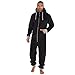 Mens OneZee Snuggle Fleece Onesie 31B1480 Black L-XL