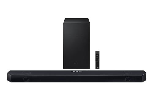 Image of Samsung 320 W True 3.1.2ch Soundbar with Dolby Audio | Q-Symphony | Center, Up-Firing Speakers | HDMI eARC | Optical in | Bluetooth 5.3 | Wireless Subwoofer (HW-Q600H /XL, Titan Black)