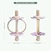 haakaa Silicone Twin Flower Teether,Nipple-Shaped End for Gum Massage,360° Baby Toothbrush Head for Self-Brushing Training,Easy to Grip - Lavender