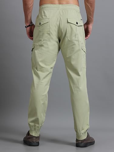 Image of U.S. Pitchers Mens Twill Laffer Cargo Joggers I 6 Pocket Utility Pants I Stylish Comfort Fit I 12 Colors I Sizes 30 to 38