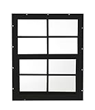 Shed Windows 18x23 (1-Pack) | Sliding Windows with Tempered Glass & Screens | J-Lap Install, Black Aluminum Frames for Sheds, Chicken Coops & Playhouses