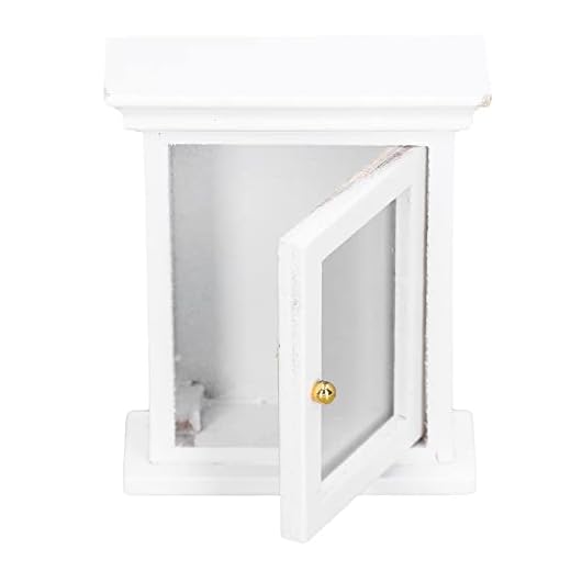 SPYMINNPOO Gabinete de Casa de Muñecas con Espejo, Gabinete Blanco en Miniatura, Mini Muebles de Baño, Decoración de Casa de Muñecas 1:12