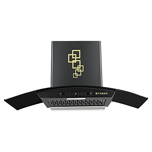 Image of Faber 90cm 1100 m3 /hr Autoclean Chimney || Filterless || Touch & Gesture Control || Black Finish || 8Yrs Warranty on Motor & 2Yrs Comprehensive - HOOD ZEST DLX IN HC SC FL BK 90