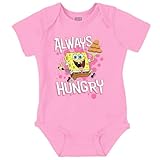 Brisco Brands Funny SpongeBob Cartoon Always Hungry Baby Romper Boys or Girls