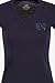 Armani Exchange Women's Essential V Neck Cotton Jersey Logo Tee, Blueberry Jelly, X-Small