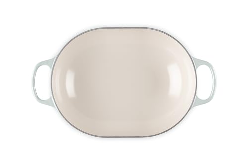 Image of Le Creuset Enameled Cast Iron Oval Casserole with Lid, 3.75 qt., Sea Salt