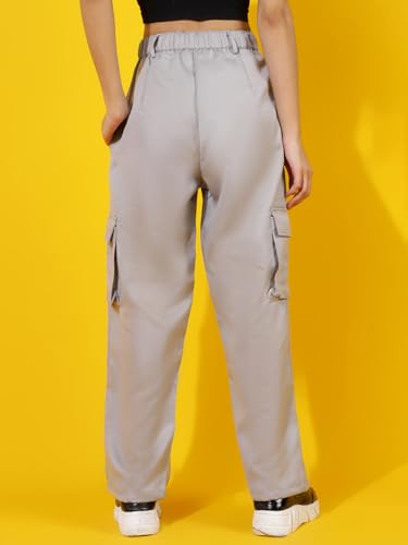 Image of KOTTY Women's High Rise Relaxed || Straight || Joggers Fit Cargo's for Pants || Trousers