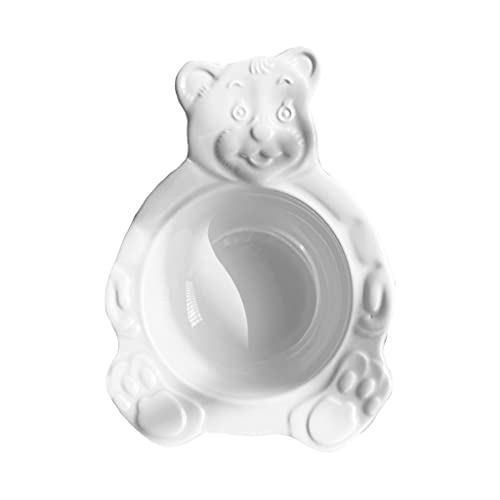 Zkbszn Tableware,Ceramic Bowl Cartoon Bear Shaped Bowls for Kids Lunch Bowl White or