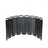 Wsymxuo 8 Piezas Pantalla Cortavientos 8 Paneles Resistente Al Viento Pantalla Cortavientos Plegable para Picnic, Paravientos De Hierro De 50cm De Alto