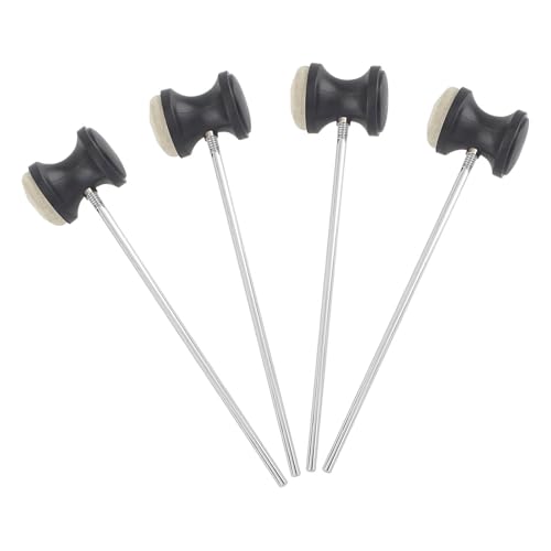 4 piezas de mazos para pedal de batería con cabeza de fieltro miniatura 1