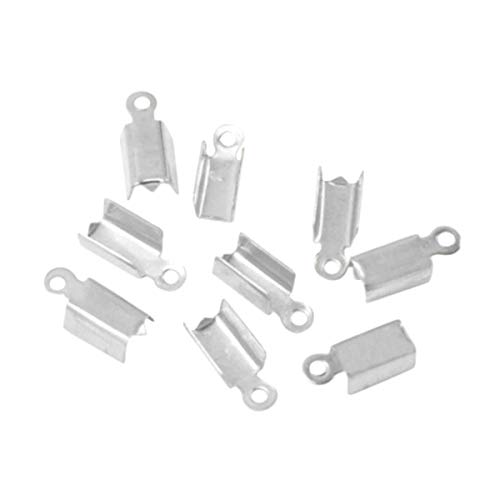 50 Pinces lacet 5mm argenté Cover