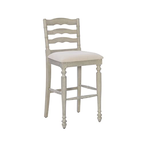 Linon Stool, White Wash #TOP27