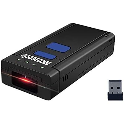 Symcode 2D Bluetooth Barcode Scanner,1D 2D Mini Wireless Handheld CMOS Barcode Scanner with Bluetooth5.0 & 2.4G Wireless Connection,Portable QR Code Reader Compatible for QR PDF417 Data Matrix