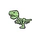 LÄSSIG Textilsticker selbstklebend/Textile Woven Sticker Dino