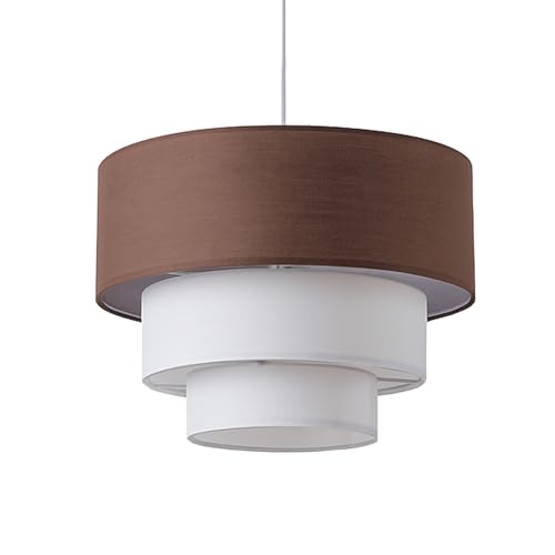 Alpinaluz Lámpara Colgante Textil Marrón