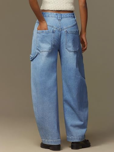 EMMIOL Women Ankle Jeans Wide Leg Baggy Boyfriend Mid Rise Cropped Denim Pants Trendy 20253