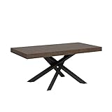 Item shape: Rectangulaire Itamoby Table Volantis extensible plateau Noyer 90 x 180 cm Allongé 440 châssis Anthracite