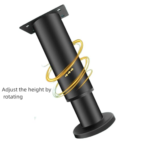 Patas telescópicas ajustables que nivelan tus muebles de acero inoxidable negro 6
