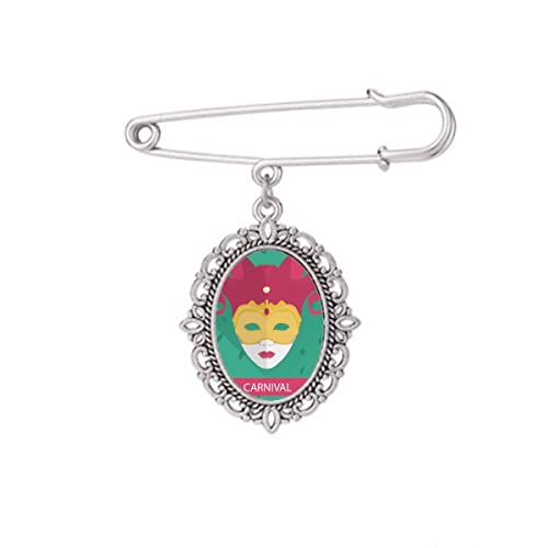 Broche tête de carnaval de Venise M pour accessoiriser un blazer